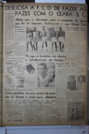 Página do jornal Correio do Ceará de janeiro de 1945