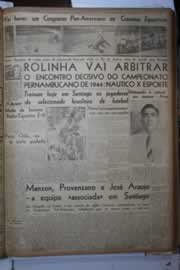 Página do jornal Correio do Ceará de janeiro de 1945