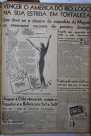 Página do jornal Correio do Ceará de janeiro de 1945