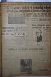 Página do jornal Correio do Ceará de julho de 1945