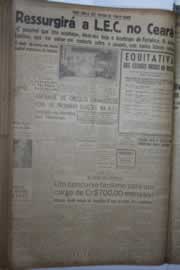 Página do jornal Correio do Ceará de julho de 1945
