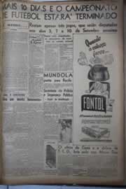 Página do jornal Correio do Ceará de agosto de 1945