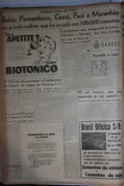Página do jornal Correio do Ceará de outubro de 1945