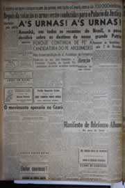 Página do jornal Correio do Ceará de dezembro de 1945