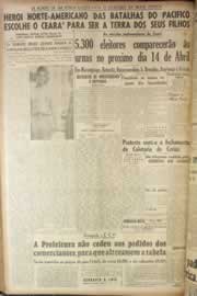 Página do jornal Correio do Ceará de março de 1946