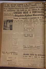 Página do jornal Correio do Ceará de outubro de 1946