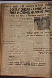 Página do jornal Correio do Ceará de outubro de 1946