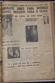 Página do jornal Correio do Ceará de outubro de 1946