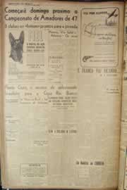 Página do jornal Correio do Ceará de março de 1947