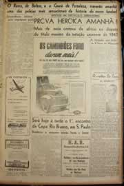 Página do jornal Correio do Ceará de março de 1947