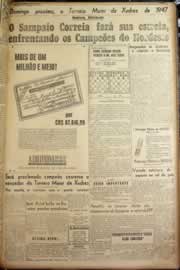 Página do jornal Correio do Ceará de maio de 1947
