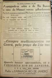 Página do jornal Correio do Ceará de julho de 1947