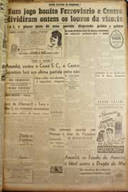 Página do jornal Correio do Ceará de agosto de 1947