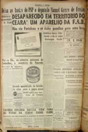 Página do jornal Correio do Ceará de agosto de 1947