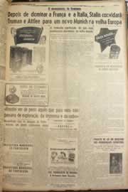 Página do jornal Correio do Ceará de outubro de 1947