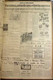 Página do jornal Correio do Ceará de novembro de 1947