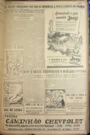 Página do jornal Correio do Ceará de fevereiro de 1949