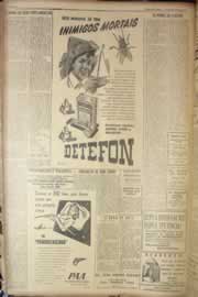 Página do jornal Correio do Ceará de fevereiro de 1949