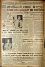 Página do jornal Correio do Ceará de fevereiro de 1949