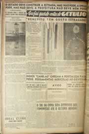 Página do jornal Correio do Ceará de maio de 1949
