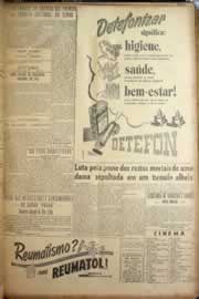 Página do jornal Correio do Ceará de maio de 1949