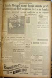 Página do jornal Correio do Ceará de maio de 1949