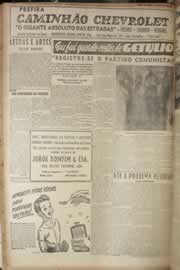 Página do jornal Correio do Ceará de julho de 1949