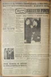 Página do jornal Correio do Ceará de agosto de 1949
