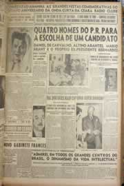 Página do jornal Correio do Ceará de outubro de 1949