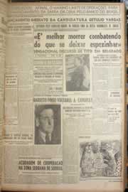 Página do jornal Correio do Ceará de outubro de 1949