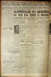 Página do jornal Correio do Ceará de novembro de 1949