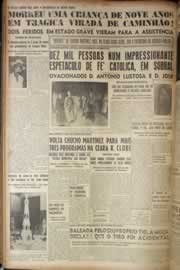 Página do jornal Correio do Ceará de novembro de 1949