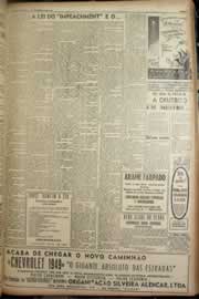 Página do jornal Correio do Ceará de dezembro de 1949