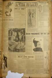 Página do jornal Correio do Ceará de janeiro de 1950