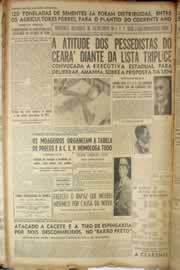 Página do jornal Correio do Ceará de fevereiro de 1950