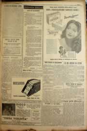 Página do jornal Correio do Ceará de fevereiro de 1950