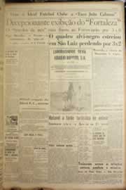 Página do jornal Correio do Ceará de março de 1950