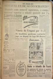 Página do jornal Correio do Ceará de maio de 1950