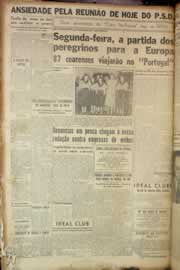 Página do jornal Correio do Ceará de maio de 1950