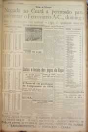 Página do jornal Correio do Ceará de junho de 1950