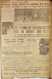 Página do jornal Correio do Ceará de julho de 1950