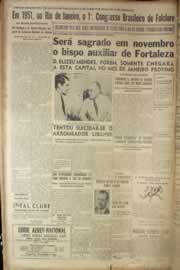 Página do jornal Correio do Ceará de outubro de 1950