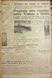 Página do jornal Correio do Ceará de janeiro de 1951