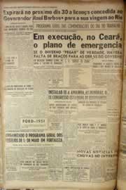 Página do jornal Correio do Ceará de abril de 1951