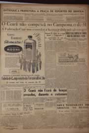 Página do jornal Correio do Ceará de maio de 1951