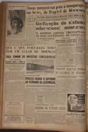 Página do jornal Correio do Ceará de maio de 1951