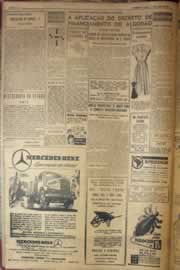 Página do jornal Correio do Ceará de abril de 1952