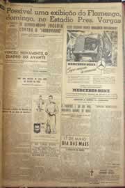 Página do jornal Correio do Ceará de maio de 1952