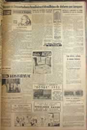 Página do jornal Correio do Ceará de maio de 1952