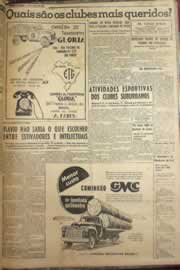 Página do jornal Correio do Ceará de junho de 1952